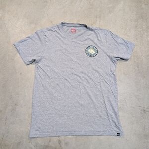 Y2K Quiksilver Heather Gray Short Sleeve Shirt Streetwear